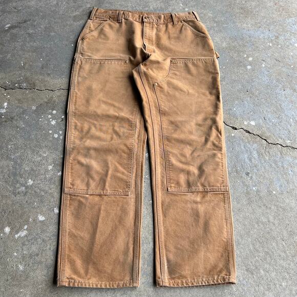 Vintage carhartt brown double knee work wear carpenter pants - Picture 1 of 7